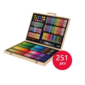 251 piezas de la caja de madera y pintura regalo arte