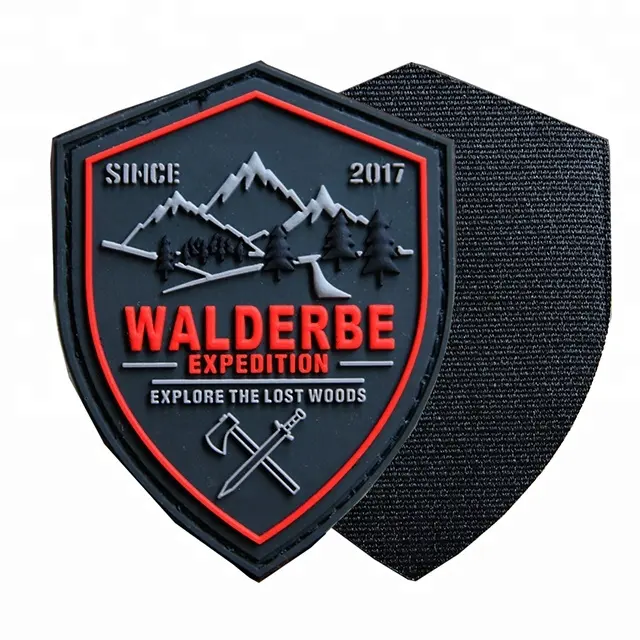 3D Garment Shield Expedition Weich plastik Vinyl Gummi PVC Patch