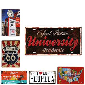 2018 caliente Fuente de la fábrica de souvenirs turísticos venta al por mayor Vintage estaño signos - Product Image 2