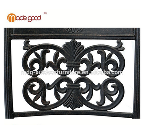 كرسي معدني خارجي كبير دائري مزدوج كرسي دائري خلفي لتناول الطعام - Product Image 3