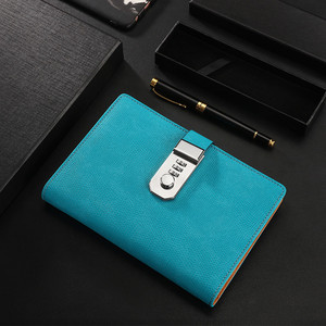 High Quality Custom A6 <strong>Notebook</strong> <strong>with</strong> PU Leather Cover Mini Business Journal featuring Loose-leaf Binding and Password <strong>Lock</strong> - Product Image 4