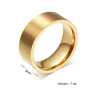 Latest Saudi Jewelry Cheap <strong>Thumb</strong> Custom Men <strong>Women</strong> Couple Stainless Steel Gold Plated Wedding Engagement <strong>Ring</strong> - Product Image 6