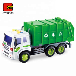 Modellino in Scala 1:16 di <span class=keywords><strong>Camion</strong></span> della <span class=keywords><strong>Spazzatura</strong></span> Verde a Inerzia, Giocattolo per Bambini - Product Image 1