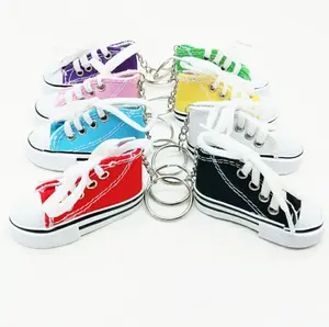 Novelty Design Canvas Shoes Keychain For Promotional Gifts