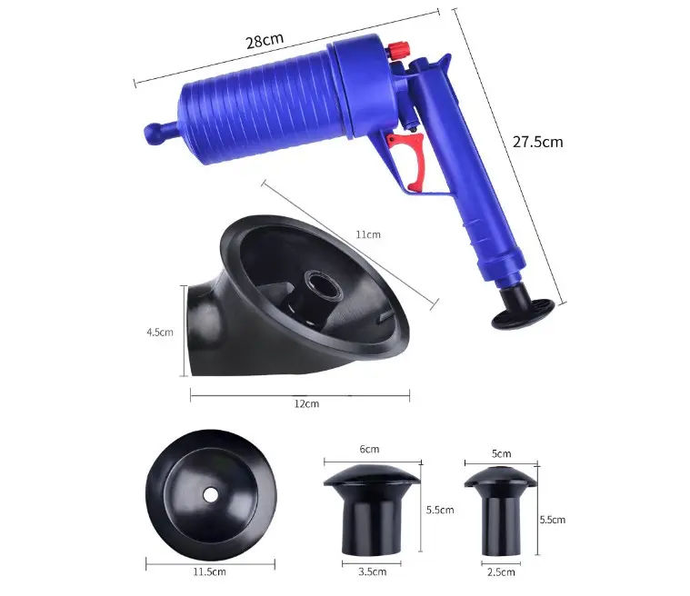 Creative Household High Pressure Air Drain Blaster Pump Plunger Sink Pipe Hose Clog Remover Cleaner Tool