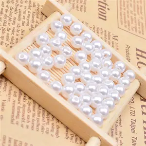 White plastic beads wholesale abs imitation pearl beads china direct factory