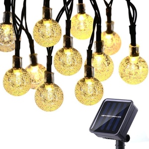 7m Copper Outdoor Solar <strong>LED</strong> String Lights 30 <strong>LED</strong> Fairy Bubble Crystal <strong>Ball</strong> IP55 Waterproof Warm White for Christmas Party - Product Image 4