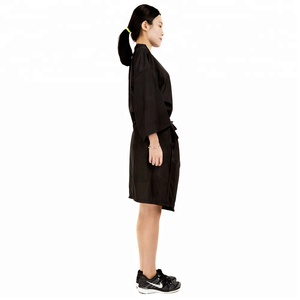 <span class=keywords><strong>Bata</strong></span> de Barbería, Kimono de Poliéster <span class=keywords><strong>para</strong></span> Salón de Belleza, <span class=keywords><strong>Bata</strong></span> de Peluquería con Correa en la Cintura - Product Image 4