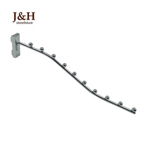 De Metal de plata de prendas de vestir Rack gancho saludó cascada perchas 10 cuentas por Vertical estándar - Product Image 4