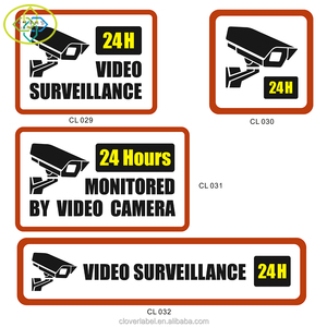 Customกาวสติกเกอร์PVCสำหรับ<span class=keywords><strong>กล้อง</strong></span><span class=keywords><strong>วงจรปิด</strong></span>ป้ายเตือนการพิมพ์ - Product Image 2
