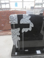 Monument en granit noir de Chine de haute qualité, designs modernes de pierres tombales, prix abordables pour les pierres tombales
