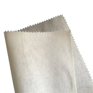 Adesivo hot melt cola reforçado não tecido 60gsm PES ponto-bonded interlining não tecida fundível interlining ponto