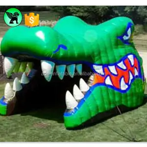 Sự Kiện Thể Thao Động Vật Inflatable Cartoon Customized Crocodile Inflatable Tunnel A1835
