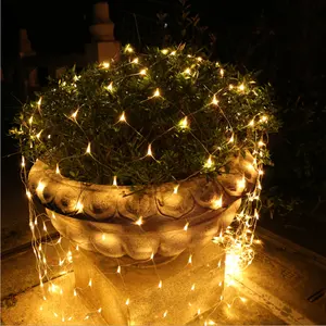 गार्डन शुद्ध प्रकाश जाल आउटडोर स्ट्रिंग प्रकाश ट्विंकल प्रकाश 3m x 2m 192LED 8 मोड के लिए पेड़ लपेटें लॉन पिछवाड़े क्रिसमस