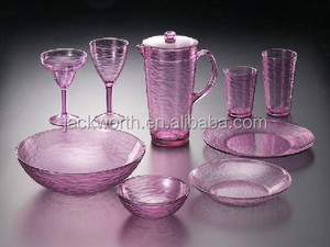 Pichet en acrylique à grain de verre martelé - Product Image 3