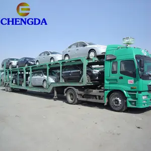 2 Axle Pembawa Mobil Mobil Transportasi Truk Semi Trailer untuk Dijual