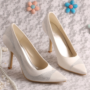 <span class=keywords><strong>Donne</strong></span> <span class=keywords><strong>Nude</strong></span> <span class=keywords><strong>con</strong></span> Scarpe <span class=keywords><strong>con</strong></span> Tacco Sexy per Matrimonio - Product Image 1