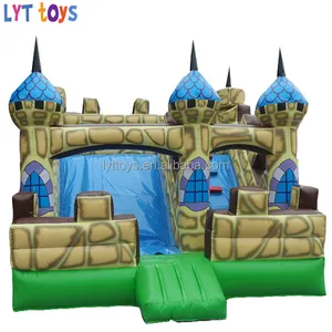 Được Sử Dụng Rộng Rãi Thương Mại Inflatable Bouncy Castle Với Trượt Nước Công Chúa Theme Slide Inflatable