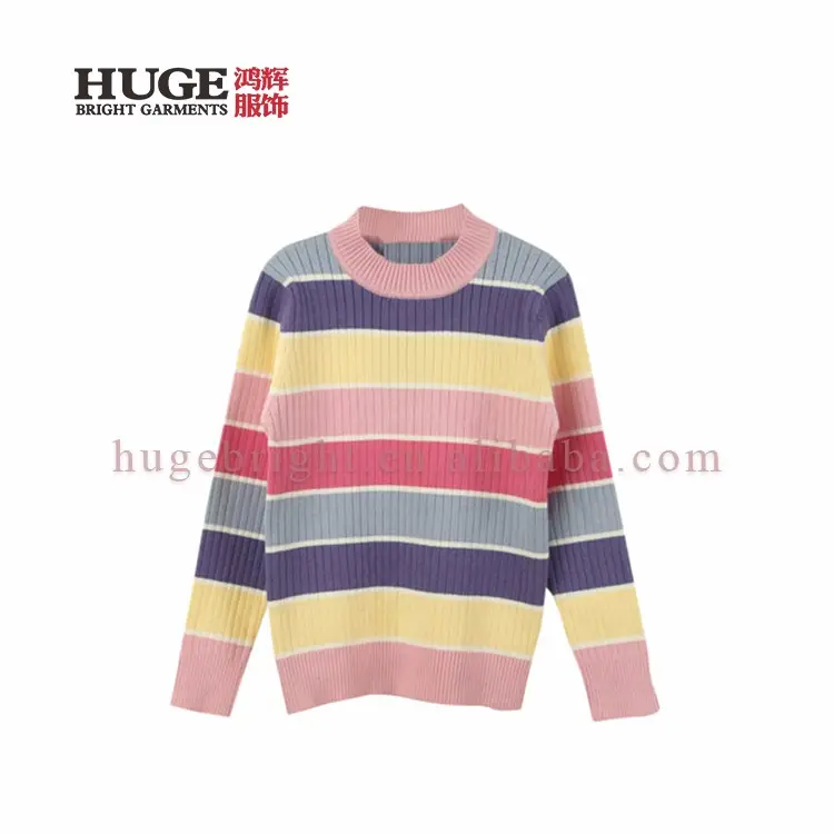 Rundhals Kintted 100% Baumwolle Pullover Designs Für Kinder