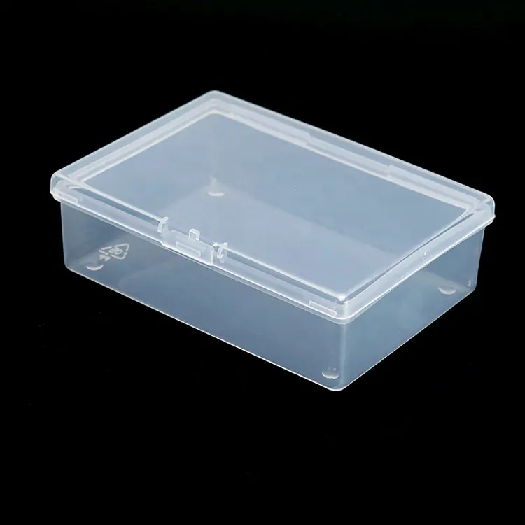 Caixa de embalagem para cartões de plástico semitransparente portátil