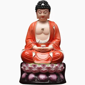 Home Decor Wholesale Religious Crafts Statue Porcelain Figurine Ceramic Laughing Buddha