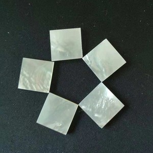 Taglio lucido bianco naturale madreperla conchiglia pezzi vuoti per gioielli - Product Image 1