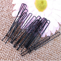 Épingles à cheveux noires en forme de U de 6 cm, épingles à cheveux en métal en forme de U