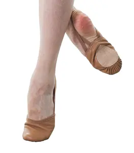 JW Wholesale kids adults Leather Half Sole Turner Ballet Shoes