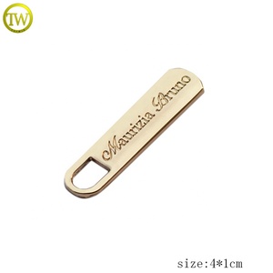 Ưa thích tùy chỉnh khắc logo Zip pullers với thanh trượt cho túi xách Hàng may mặc phụ kiện - Product Image 2