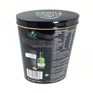 Scatole di Latta Personalizzate per Biscotti in Rilievo, Contenitori per Latte in Polvere, Scatole in Latta per Regali, Forma Ovale, Lattine in Metallo - Product Image 2