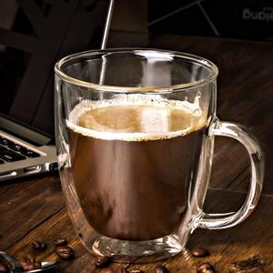 Bán Hot Handmade Đôi Tường Cách Điện Kính Espresso Mugs Set Glass Cà Phê Trà Mugs Với Xử Lý - Product Image 5