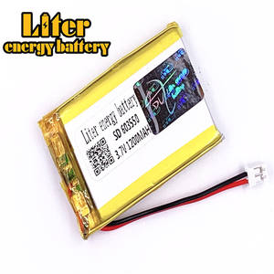 Plug <span class=keywords><strong>2</strong></span>,0-<span class=keywords><strong>2</strong></span> p 3,7 V 603550 1200 mAh rechargeable LiPo battery solar Li ion polymer lithium battery with PCM - Product Image 3