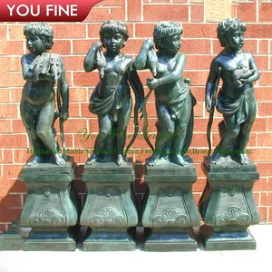 Casting Nude Children Modern Outdoor Baby Archer Bronze Sculpture