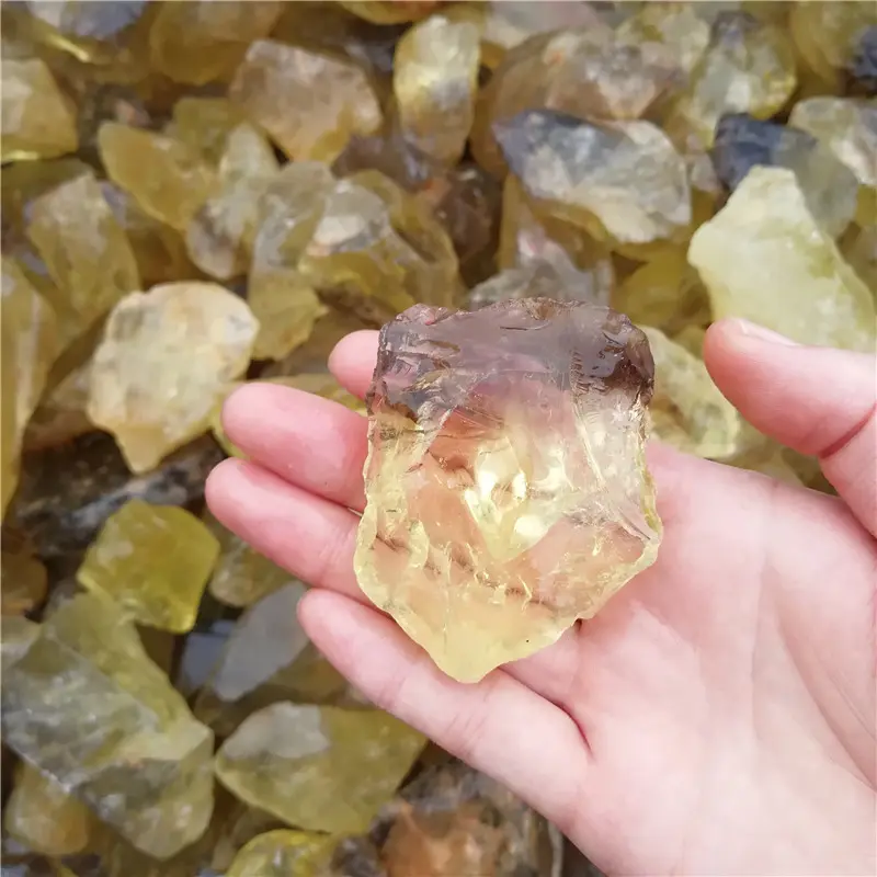 Wholesale Natural Larger yellow rough crystal stone citrine raw quartz crystal stone