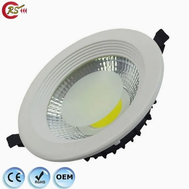 Kaca Penutup Dimmable Down Light 7 W 10 W 15 W 20 W 30 W Datar LED COB Downlight Spotlight