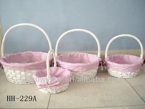 Giỏ Quà Tặng Liễu Gai Rỗng Tròn 4 Chiếc Có Tay Cầm Giỏ Quà Tặng Cửa Hàng Cơ Thể - Product Image 2