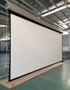 Tab-tension projector screen wall&ceiling mounted Electric tensioned projection screen curved screen