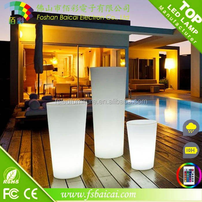 Светящиеся мигающие дизайн Декоративный Напольный сад с подсветкой со светодиодной подсветкой и горшки для растений