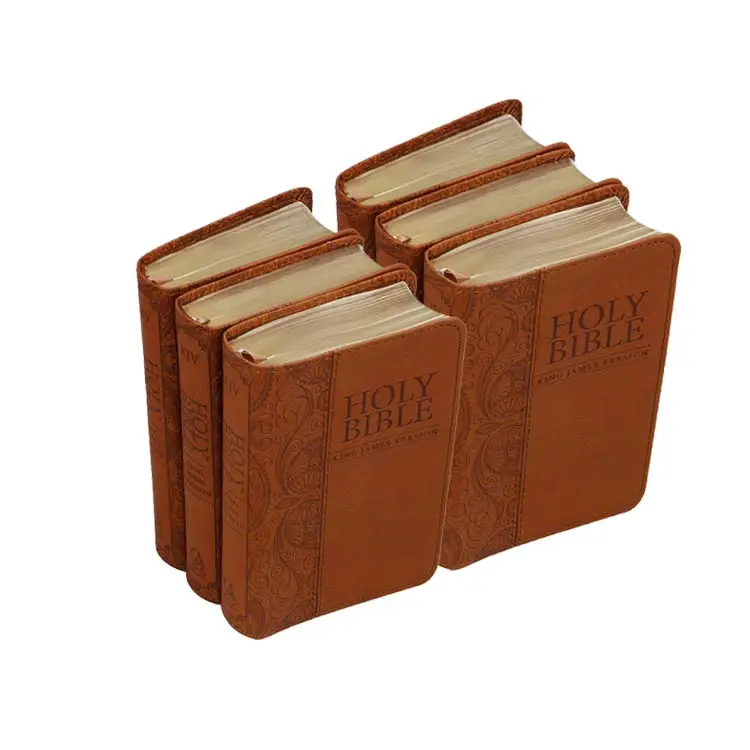 Customized Luxury Color Holy Hardcover Spanish English Printing Religious Mini Bible Books