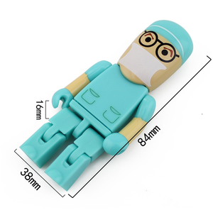 कार्टून रोबोट मेडिकल 8 जीबी यूएसबी फ्लैश ड्राइव 16 जीबी डॉक्टर प्रकार 64 जीबी कस्टम लोगो के साथ 32 जीबी - Product Image 5