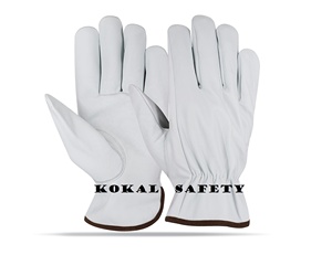 KOKAL SAFETY Premium Leather Cowhide Anti-Slip <b>Driver</b> & Work <b>Gloves</b> with Full Grain Texture for Construction and Driving - Product Image 6