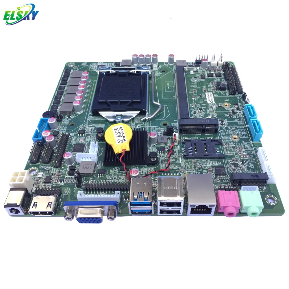 Hot Sale DDR4 i7-7700 4.2GHz Processor Core i7 LGA1151 EDP 4K at 60Hz display output 1000M RJ45 Network Card Motherboard QM1100