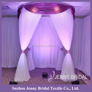 BCK098白いエレガントなドレープカーテン結婚式のステージ背景装飾背景カーテン