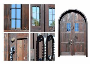 Puerta de estilo <span class=keywords><strong>romano</strong></span> antiguo apta para el fuego, paneles empotrados, puertas arqueadas, puerta de madera maciza - Product Image 3