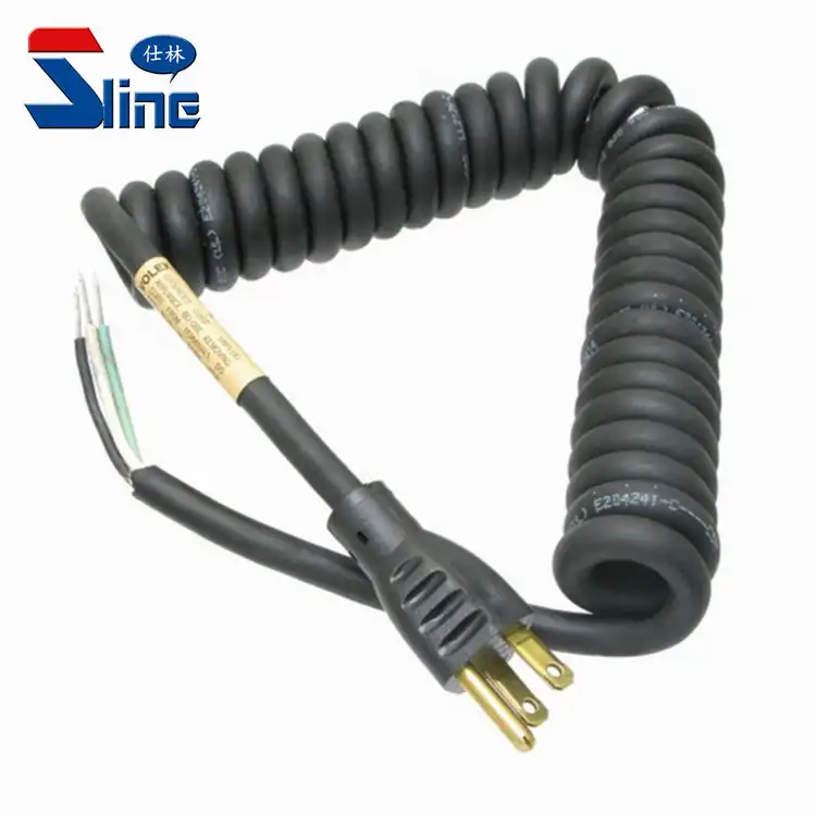 110V TPE NEMA 5-15P with 18/3 coiled power cord