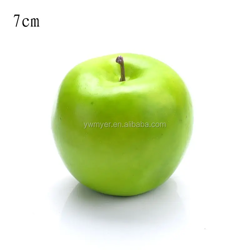 70mm big Polystyrene foam artificial green apple home festival decoration fruit and children DIY same big as real apple