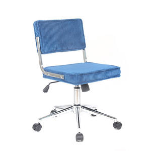 Haute Qualité Bas <span class=keywords><strong>Dossier</strong></span> Rembourrés Buff Jaune PV <span class=keywords><strong>Velours</strong></span> <span class=keywords><strong>Chaise</strong></span> de Bureau - Product Image 3