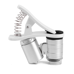 Lentille LED <span class=keywords><strong>microscope</strong></span> <span class=keywords><strong>60x</strong></span>, dispositif optique universel pour téléphone portable, <span class=keywords><strong>mini</strong></span> loupe de <span class=keywords><strong>microscope</strong></span> <span class=keywords><strong>60x</strong></span> 1 pièce