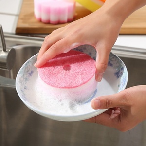 FY Spugne Pagliette di modo 1pcs a Forma di Fiore di Spugna Pennello Di Vetro Da Tavola Lavare I <span class=keywords><strong>Piatti</strong></span> Spugna Da Cucina Casa Strumento di Pulizia - Product Image 6