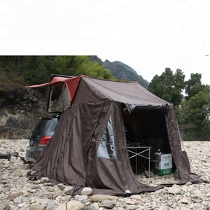 Fibra de Vidrio techo tienda al aire libre Camping 4-5 personas con impermeable techo plegable, techo de la tienda de la parte superior de la - Product Image 6